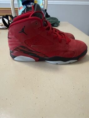 Jordan MVP Red High-Top Basketball Sneakers